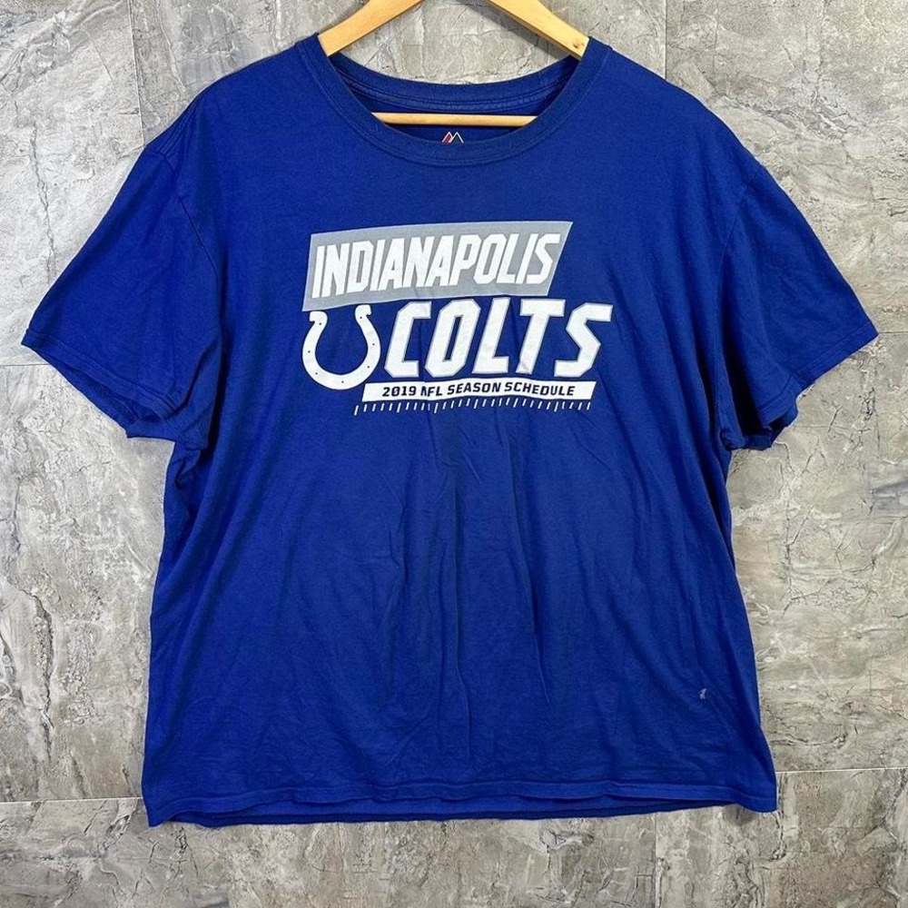 2019 Indianapolis Colts blue‎ and white AOP tee Men's XL NFL Colts